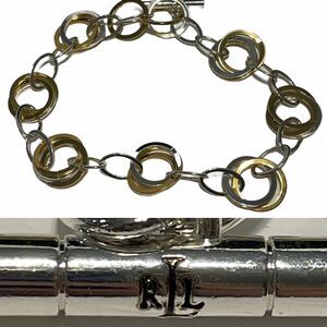 lauren ralph lauren necklace silver gold Tone
